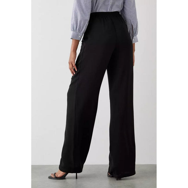 Black - Back - Dorothy Perkins Womens-Ladies Tall Wide Leg Trousers