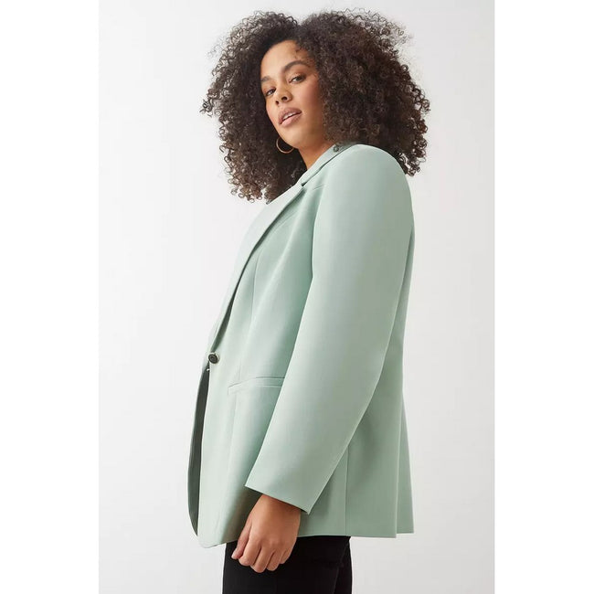 Sage - Side - Dorothy Perkins Womens-Ladies Single-Breasted Plus Blazer