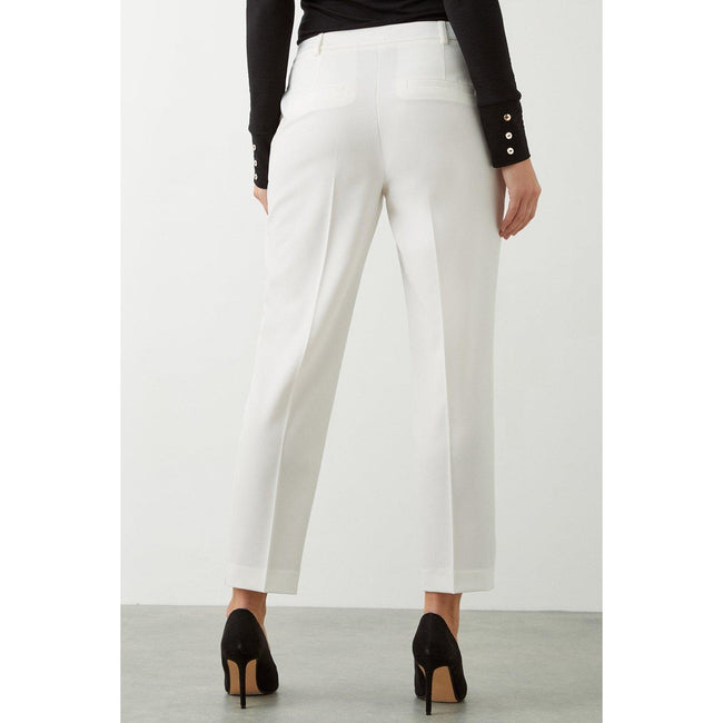 Cream - Back - Dorothy Perkins Womens-Ladies Slim Ankle Grazer Trousers