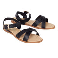Black - Front - Dorothy Perkins Womens-Ladies Florence Crossover Side Strap Flat Sandals