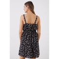 Black - Back - Dorothy Perkins Womens-Ladies Floral V Neck Mini Dress