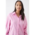 Pink - Side - Dorothy Perkins Womens-Ladies Striped Shirt
