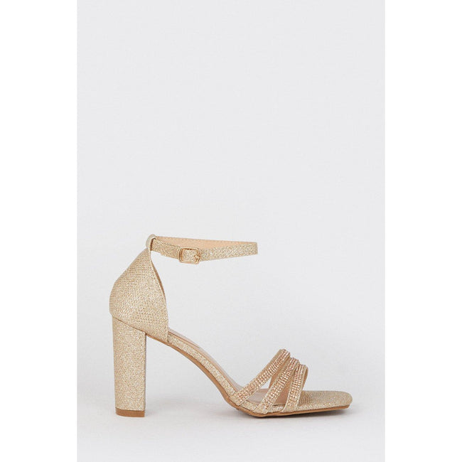 Gold - Back - Dorothy Perkins Womens-Ladies Saturn Sparkle High Heels