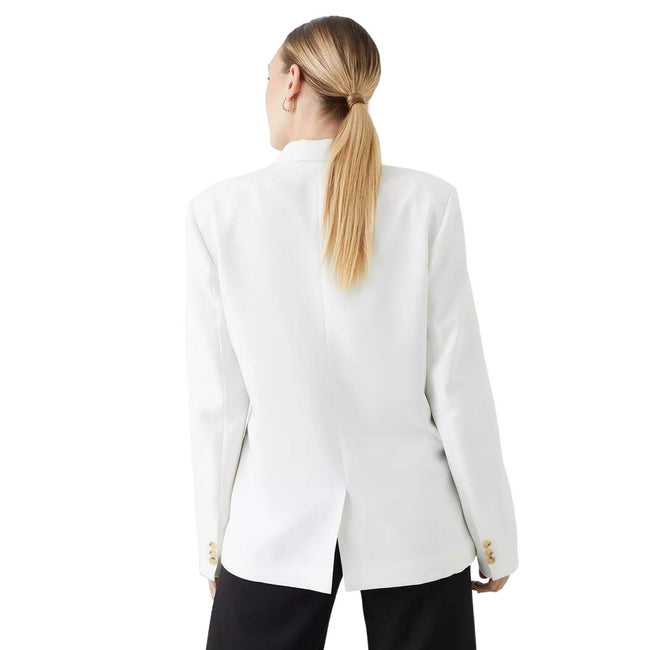 White - Back - Dorothy Perkins Womens-Ladies Single-Breasted Tall Straight Blazer