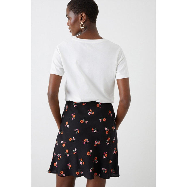 Black - Back - Dorothy Perkins Womens-Ladies Ditsy Print Mini Skirt