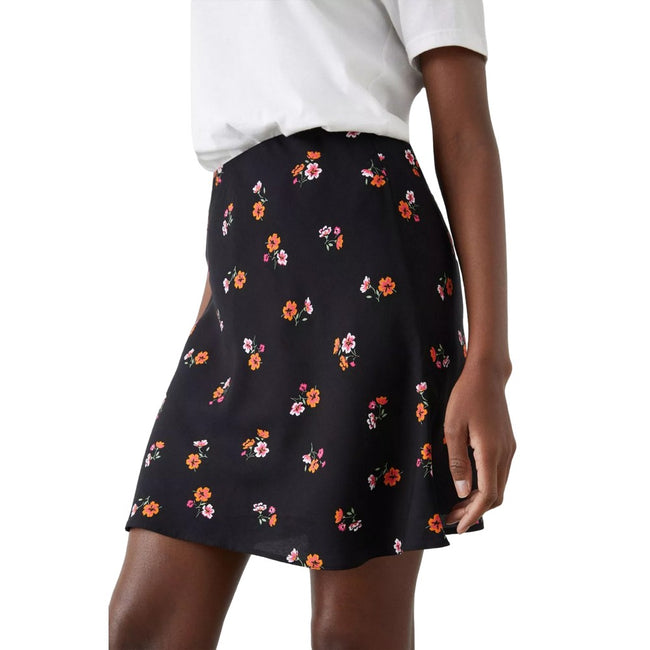 Black - Front - Dorothy Perkins Womens-Ladies Ditsy Print Mini Skirt