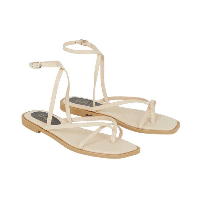 Lime - Front - Faith Womens-Ladies Molly Strappy Flat Sandals