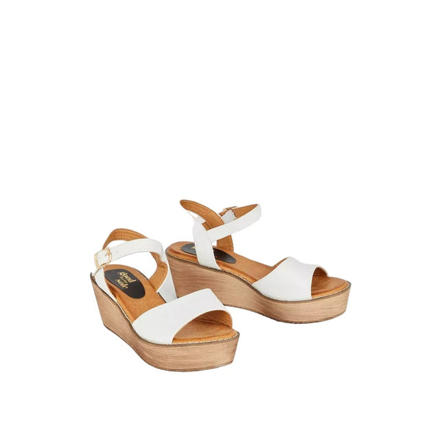 White - Back - Good For The Sole Womens-Ladies Hope Comfort Low Heel Wedges