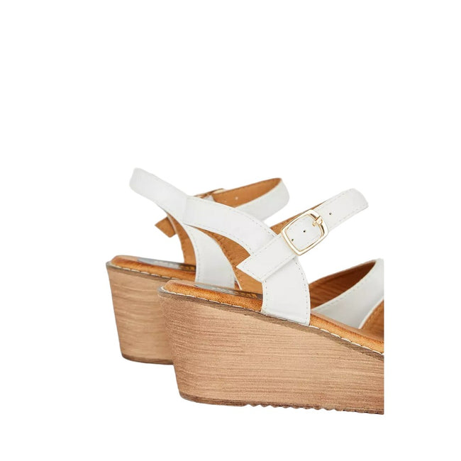 White - Side - Good For The Sole Womens-Ladies Hope Comfort Low Heel Wedges