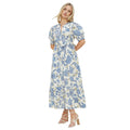 Ivory - Front - Dorothy Perkins Womens-Ladies Floral Poplin Petite Shirt Dress