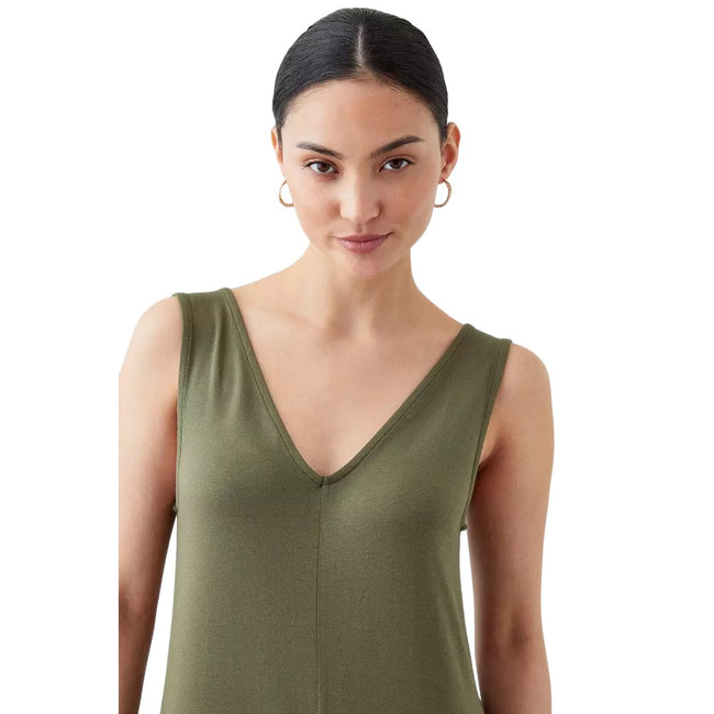 Khaki - Side - Dorothy Perkins Womens-Ladies Pocket Petite Jumpsuit