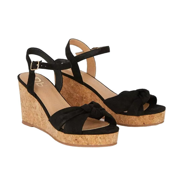 Black - Front - Dorothy Perkins Womens-Ladies Romi Cork Wedge Sandals