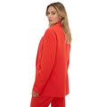 Red - Back - Dorothy Perkins Womens-Ladies Turned Up Cuff Tall Blazer