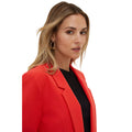 Red - Side - Dorothy Perkins Womens-Ladies Turned Up Cuff Tall Blazer