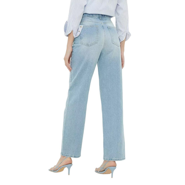 Light Wash - Back - Dorothy Perkins Womens-Ladies Straight Leg Jeans