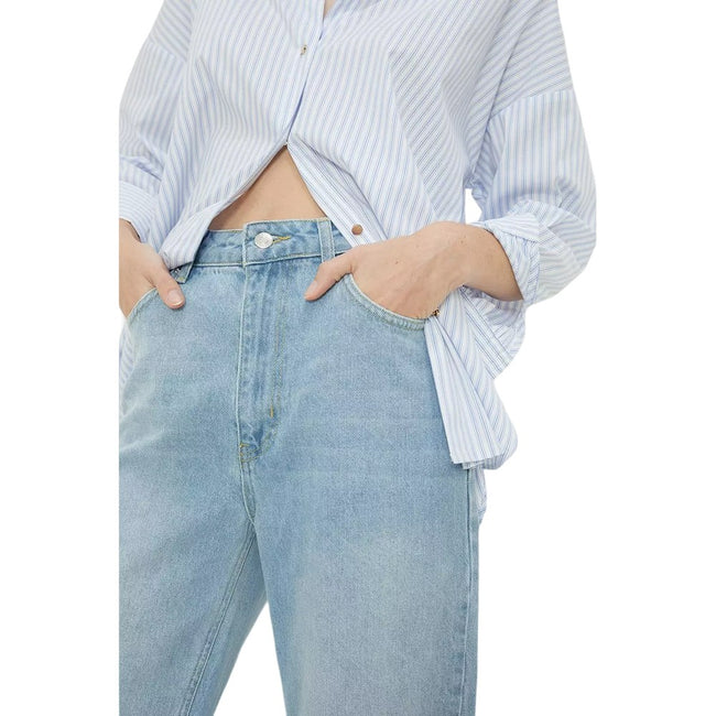 Light Wash - Side - Dorothy Perkins Womens-Ladies Straight Leg Jeans