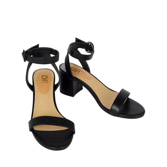 Black - Front - Dorothy Perkins Womens-Ladies Suki Buckle Extra Wide Block Heel Sandals