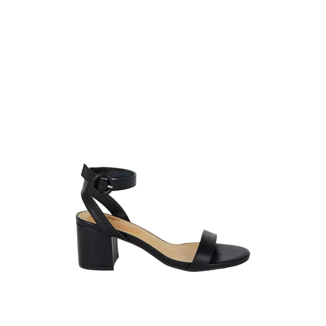 Black - Back - Dorothy Perkins Womens-Ladies Suki Buckle Extra Wide Block Heel Sandals