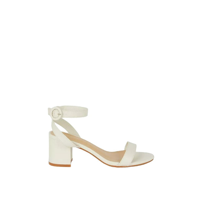 Cream - Back - Dorothy Perkins Womens-Ladies Suki Buckle Extra Wide Block Heel Sandals