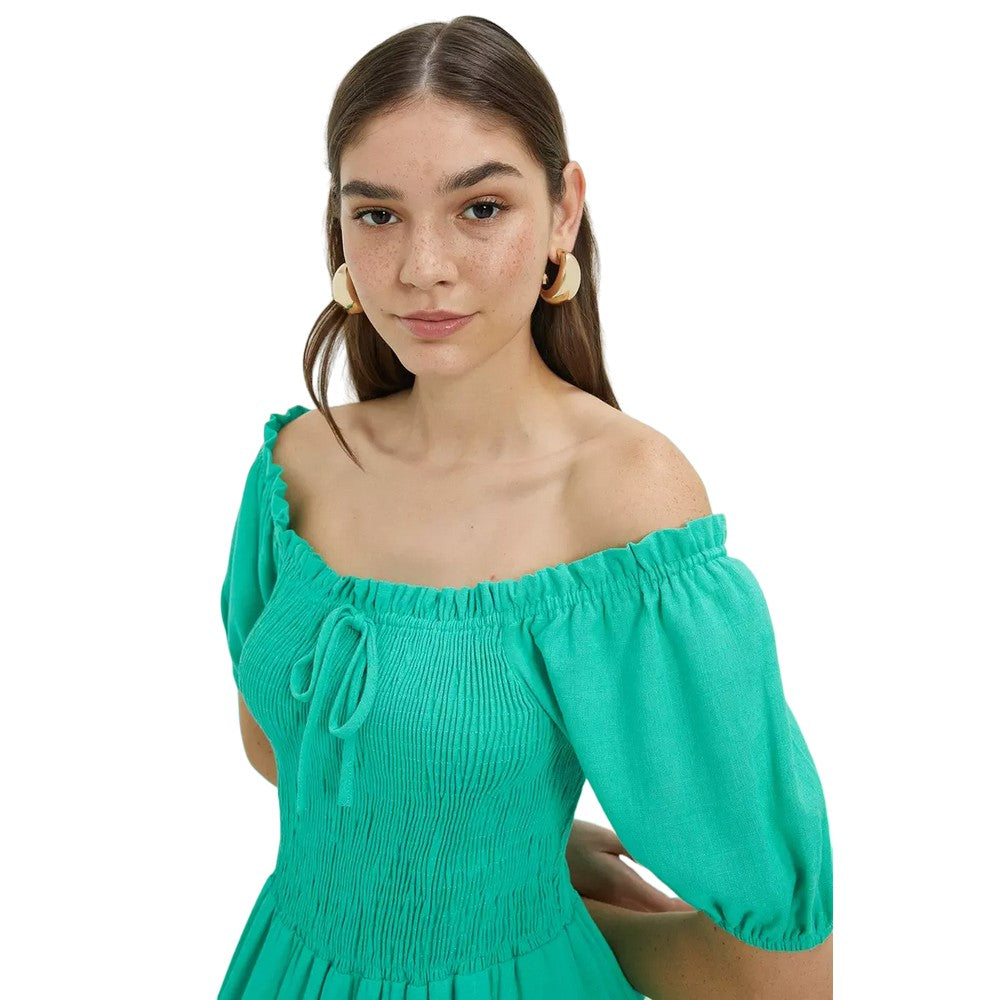 Green - Lifestyle - Dorothy Perkins Womens-Ladies Shirred Bodice Midi Dress