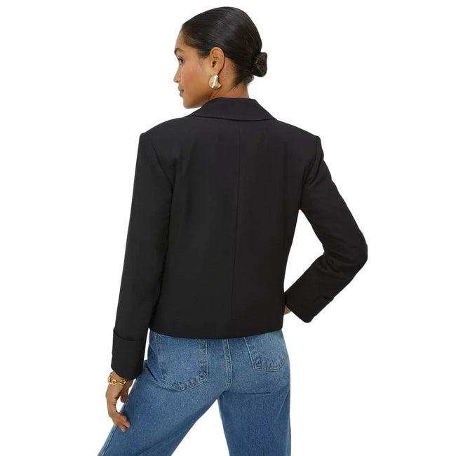 Black - Back - Dorothy Perkins Womens-Ladies Patch Pocket Blazer