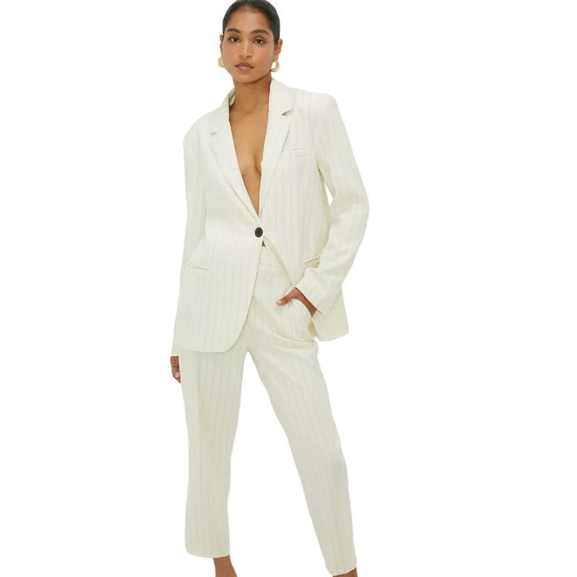 Ivory - Lifestyle - Dorothy Perkins Womens-Ladies Pinstripe Single-Breasted Blazer