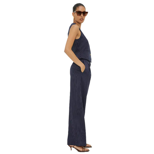 Navy - Lifestyle - Dorothy Perkins Womens-Ladies Pinstripe Waistcoat