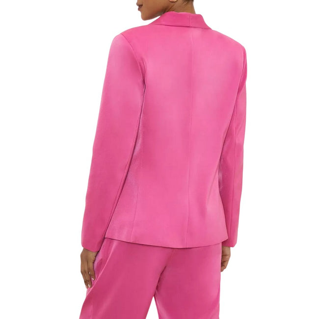 Fuchsia - Back - Dorothy Perkins Womens-Ladies Satin Blazer