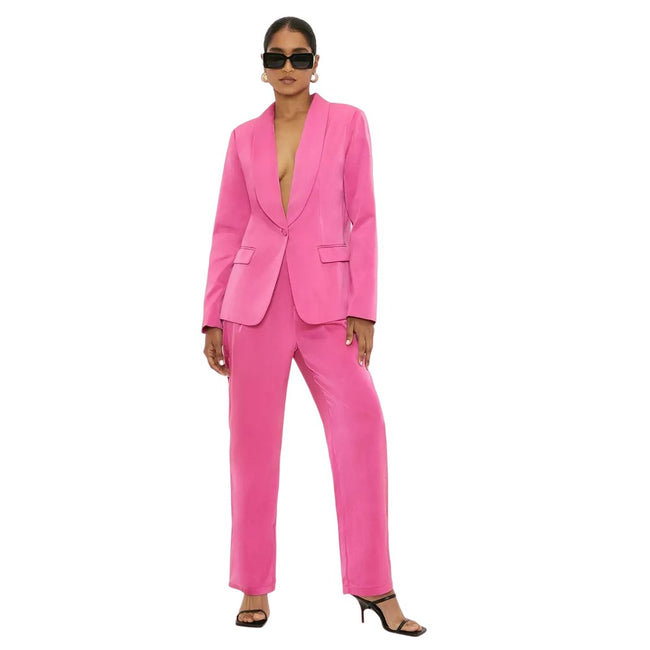 Fuchsia - Lifestyle - Dorothy Perkins Womens-Ladies Satin Blazer