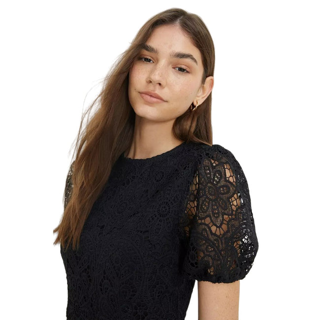 Black - Side - Dorothy Perkins Womens-Ladies Lace Midi Pencil Dress