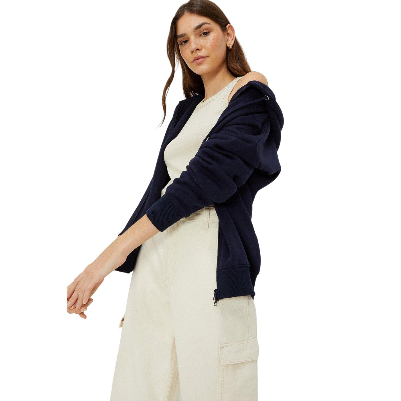 Navy - Lifestyle - Dorothy Perkins Womens-Ladies Full Zip Hoodie