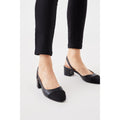 Black - Front - Dorothy Perkins Womens-Ladies Esme Contrast Sling Back Court Shoes