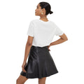Black - Back - Dorothy Perkins Womens-Ladies Leather Mini Skirt