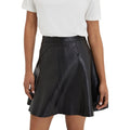 Black - Front - Dorothy Perkins Womens-Ladies Leather Mini Skirt