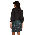 Turquoise - Back - Dorothy Perkins Womens-Ladies Sequin Velvet Mini Skirt