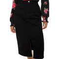 Black - Front - Dorothy Perkins Womens-Ladies Comfort Stretch Midi Skirt