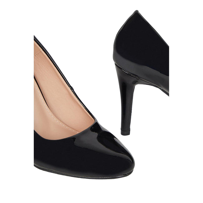 True Black - Side - Dorothy Perkins Womens-Ladies Dana Round Toe Stiletto Heel Court Shoes