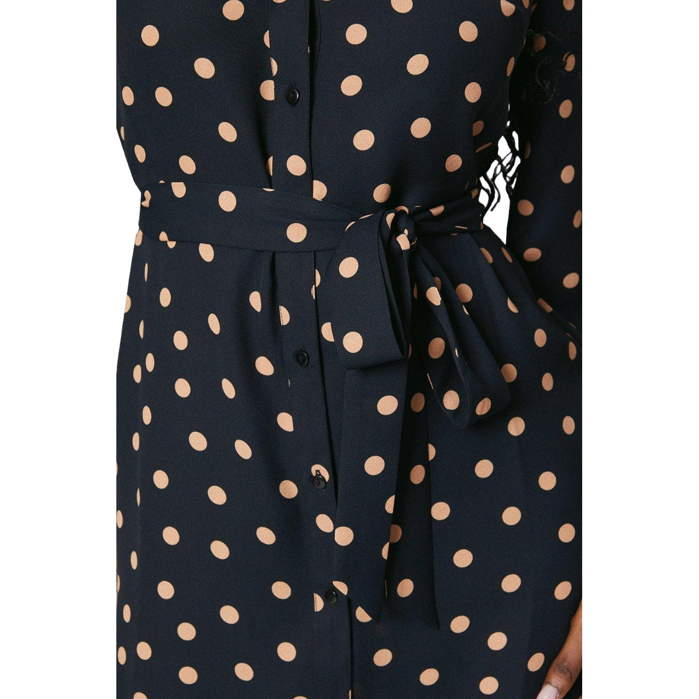 Black - Lifestyle - Dorothy Perkins Womens-Ladies Spotted Midi Shirt Dress