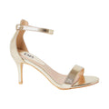 Gold - Front - Dorothy Perkins Womens-Ladies Tasha Barely There Stiletto Heel Sandals
