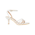 White - Back - Good For The Sole Womens-Ladies Sana Strappy Wide Stiletto Heel Sandals