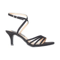 Black - Front - Good For The Sole Womens-Ladies Sana Strappy Wide Stiletto Heel Sandals