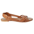 Tan - Back - Dorothy Perkins Womens-Ladies Jocelyn Plaited Leather Flat Sandals
