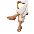 Tan - Side - Dorothy Perkins Womens-Ladies Jocelyn Plaited Leather Flat Sandals