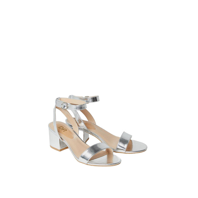 Silver - Front - Dorothy Perkins Womens-Ladies Tommi Barely There Medium Block Heel Sandals