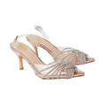 Rose Gold - Front - Dorothy Perkins Womens-Ladies Brooke Crystal Sling Back Court Shoes