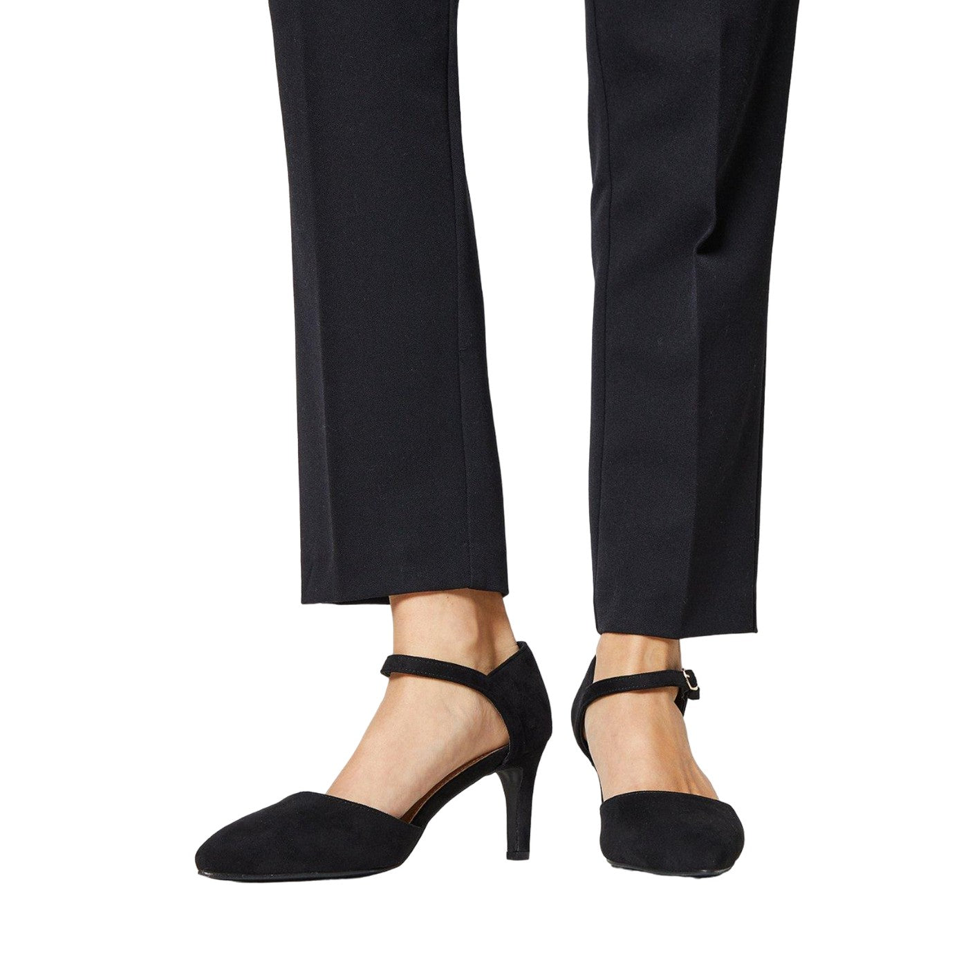 Natural Black - Lifestyle - Good For The Sole Womens-Ladies Emmy Extra Wide Court Shoes