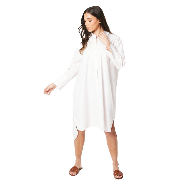 Pink - Lifestyle - Dorothy Perkins Womens-Ladies Poplin Oversized Petite Shirt Dress