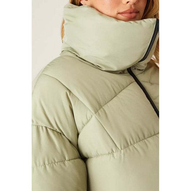Sage - Side - Dorothy Perkins Womens-Ladies Longline Padded Maternity Coat