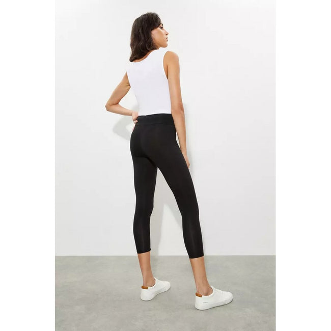 Black - Lifestyle - Dorothy Perkins Womens-Ladies Petite Leggings (Pack of 2)