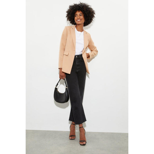 Camel - Lifestyle - Dorothy Perkins Womens-Ladies Button Fitted Blazer